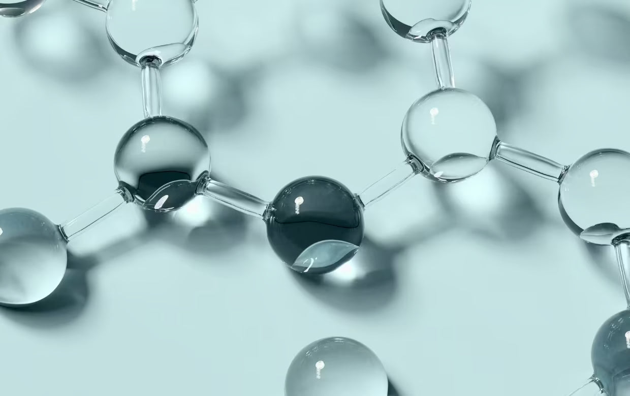 Stratos teal molecular artwork